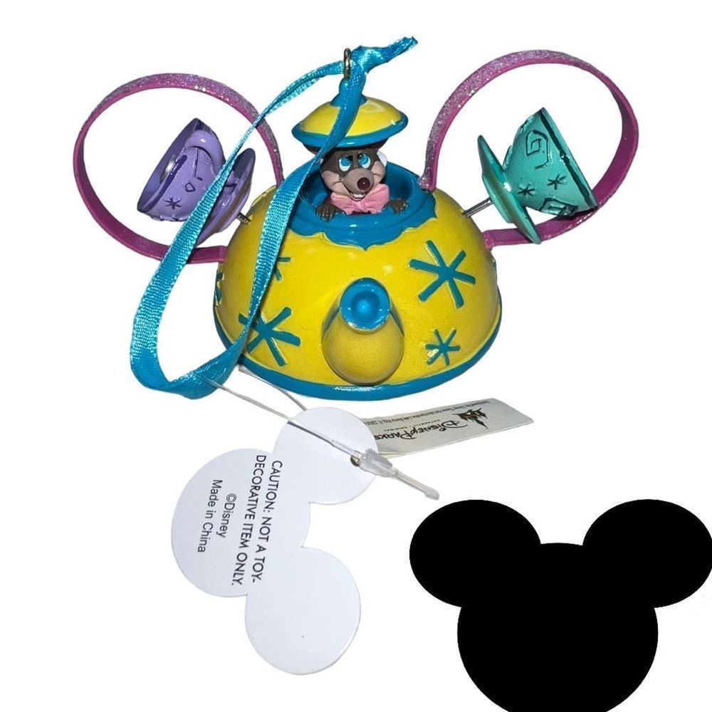 DISNEY PARKS Alice Wonderland All Ear Hat Dormouse Mad Tea Party Ride Ornament